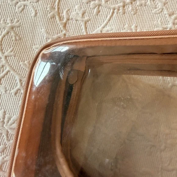 Calpak Small Clear Cosmetics Case in Caramel - Picture 14 of 16